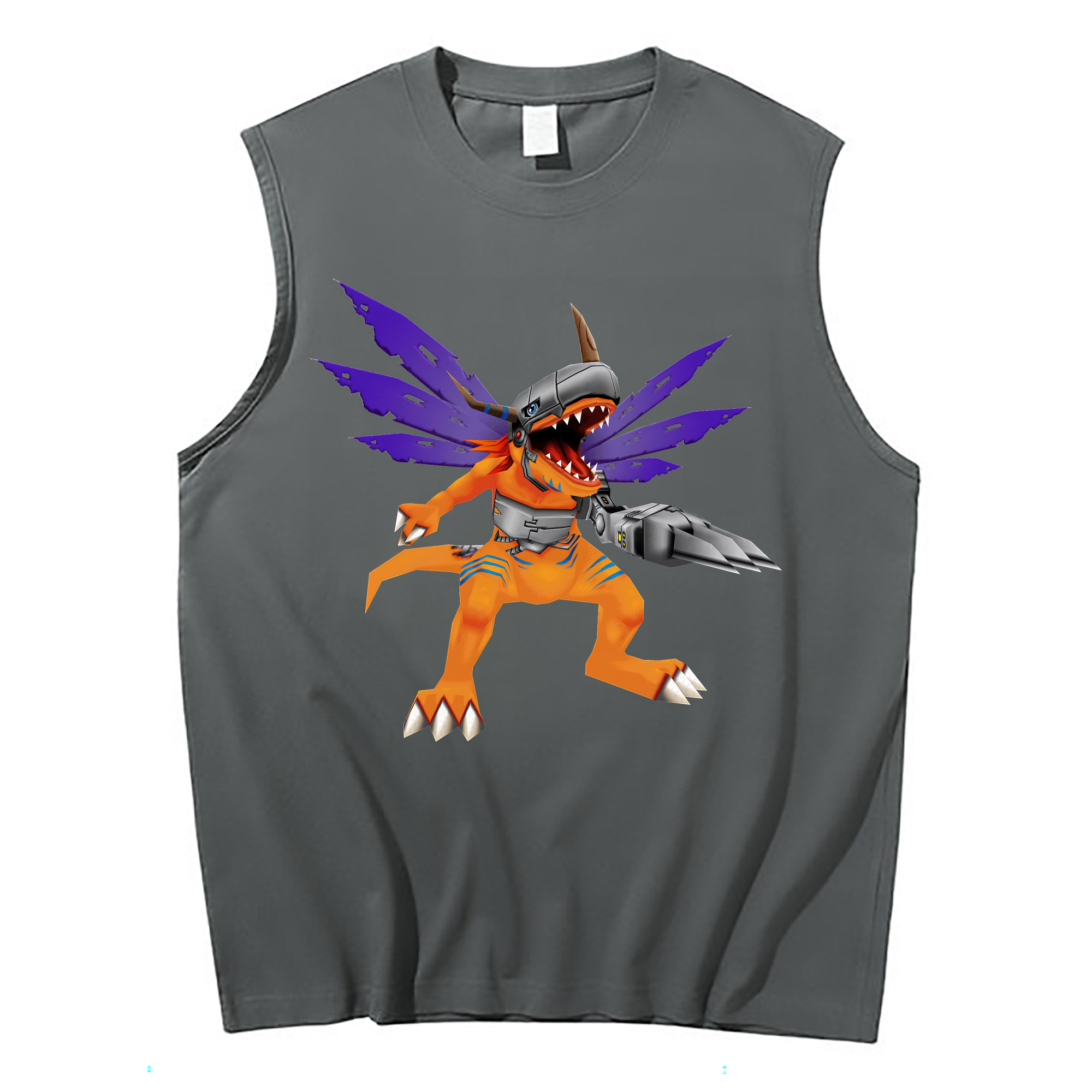 （画像用） Digimon デジタルモンスター/デジモン コットン100％タンクトップ（フロントプリント）